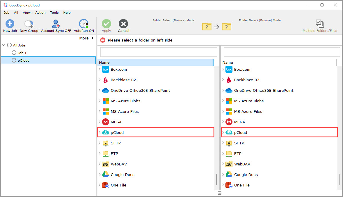 pCloud – GoodSync