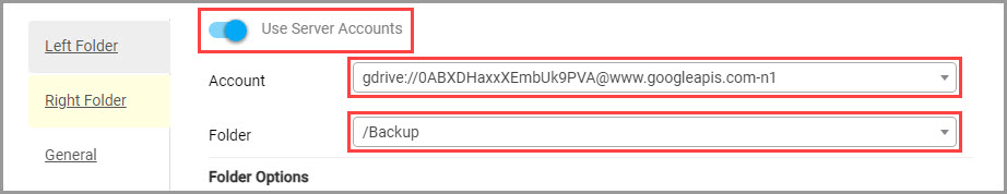 Demonstrating how to use Server Accounts when creating or updating jobs in GoodSync Control Center
