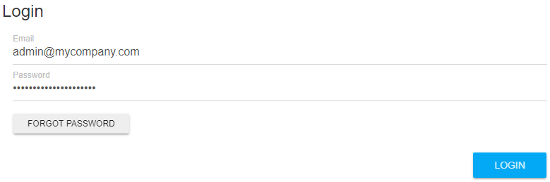 Screenshot displaying the login form for the GoodSync Control Center