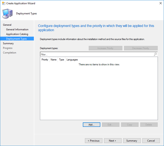 Screenshot displaying the steps to add a new Deployment Type for defining the GoodSync Runner deployment process