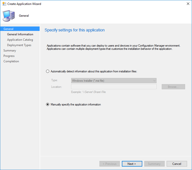 Screenshot demonstrating the process of creating a new application for the GoodSync Runner startup script