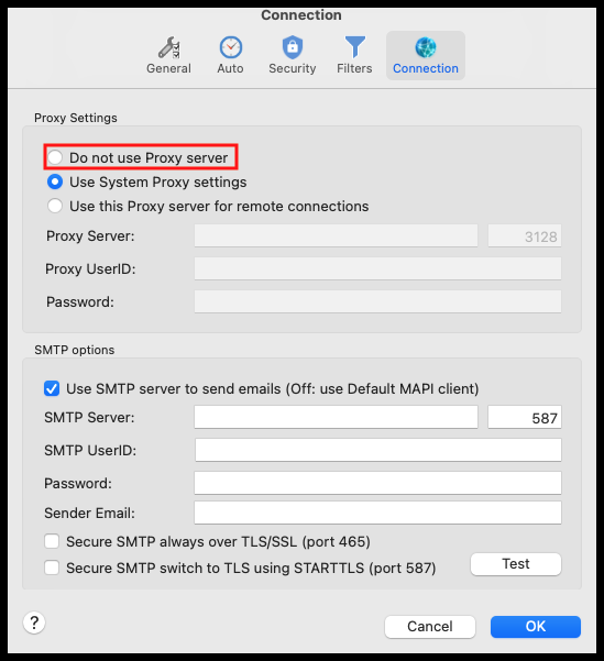 mac smtp server settings