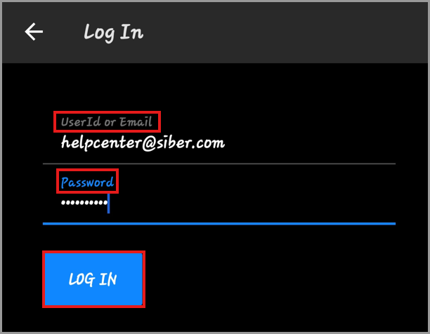 GoodSync account login screen